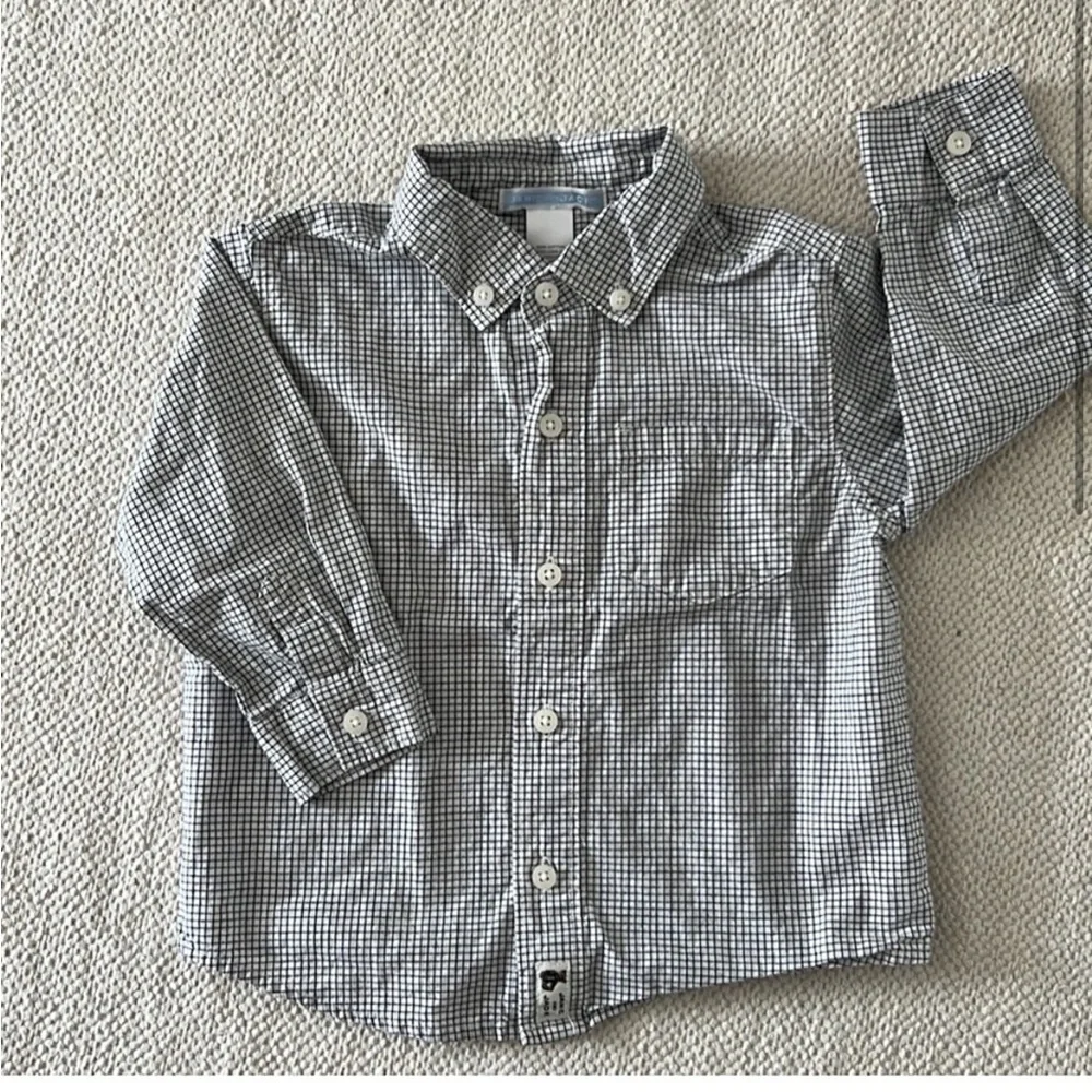 Janie & Jack Baby Boys Twill Suspender Pants & Long Sleeve Button Down Shirt Set